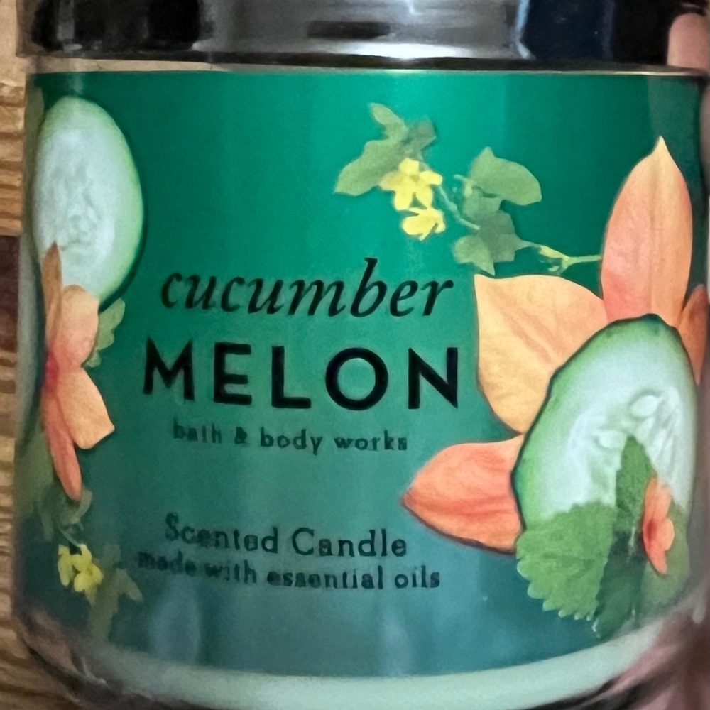 BBW Bath and Body Works Cucumber Melon 3 Wick scented candle